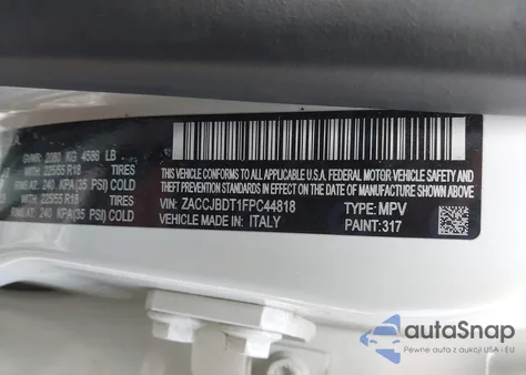 2015 Jeep Renegade Limited from USA, damaged, VIN ZACCJBDT1FPC44818